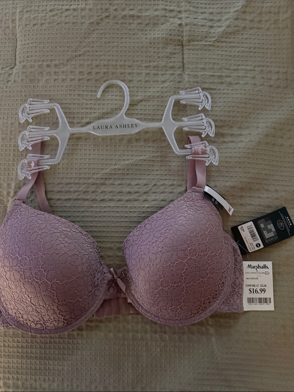 Laura Ashley Mauve Lace Bra